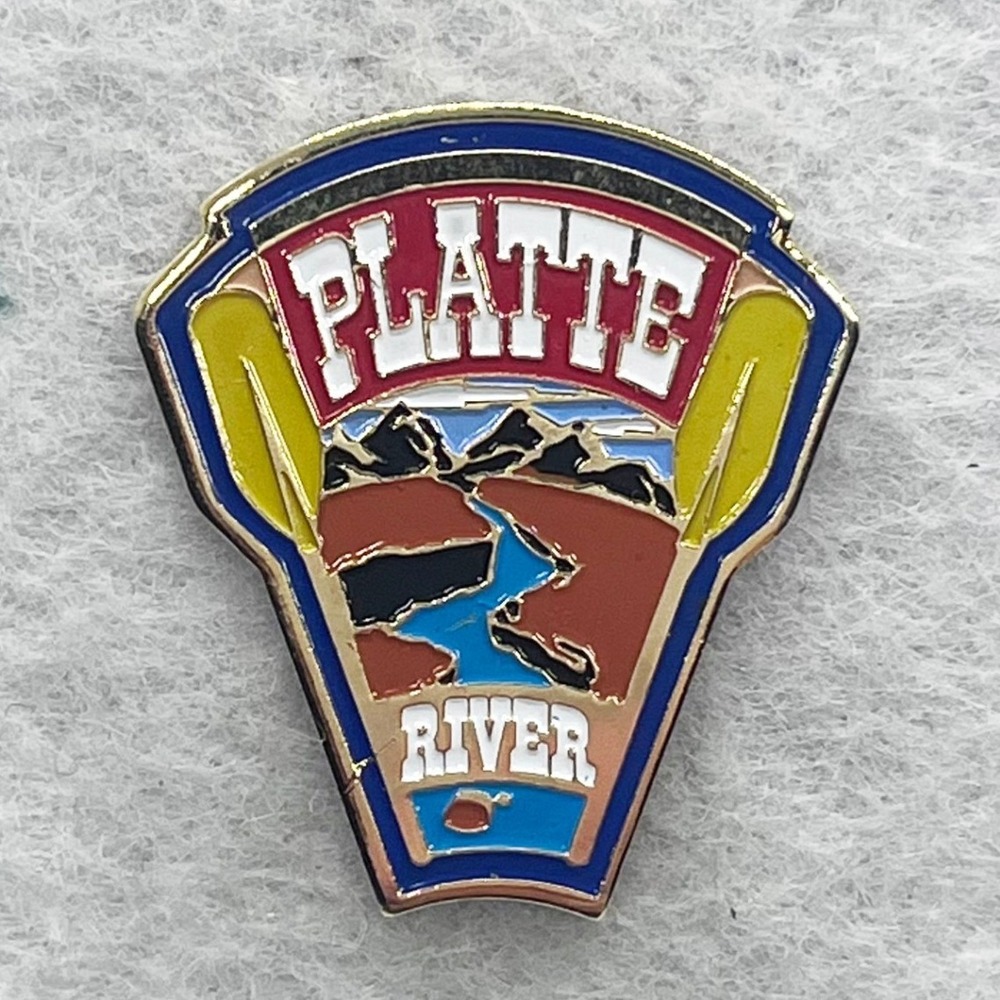 🔮 5/$25 Vintage Platte River Nebraska‎ Pin